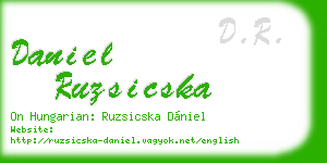 daniel ruzsicska business card